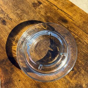 Mid Century Modern Clear Glass Ashtray Vintage Style 5 in